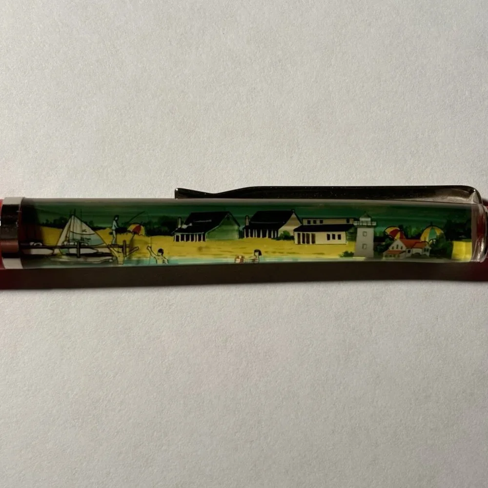 Virginia Floaty Pen Sailboat Moves Beach Pier Lighthouse Souvenir Promo Travel